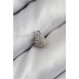 Misineli Topcuk Model Gümüş Renk Hayalet Kolye