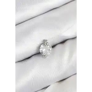 Misineli Zirkon Taşlı Model Gümüş Renk Hayalet Kolye