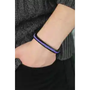 Mor Deri Erkek Bileklik