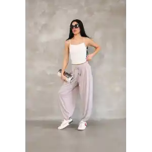 Osy Modal Yumuşak Dokulu Kumaş Şalvar Pantalon - Bej
