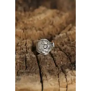 Otantik Çiçek Tasarımlı Ayarlamalı Kadın Yüzük