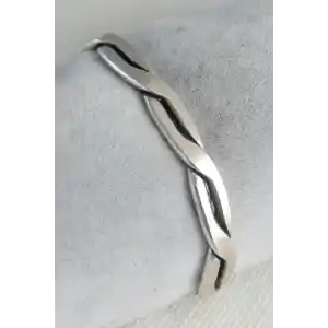 Otantik Gümüş Renk Motif İşleme Plaka Erkek Bileklik