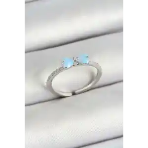 Pirinç Fiyonk Figürlü Zirkon Taşlı Gümüş Renk Ayarlanabilir Kadın Yüzük