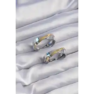 Pirinç Gold Gümüş Renkli Halka Küpe