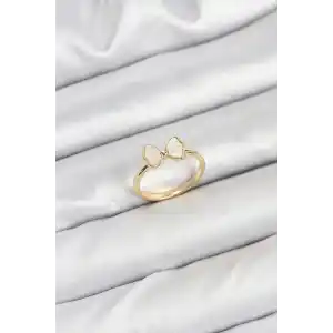 Pirinç Gold Renk Fiyonk Model Kadın Yüzük