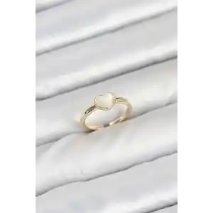 Pirinç Gold Renk Kalpli Kadın Yüzük