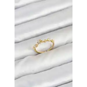 Pirinç Gold Renk Manifest Kadın Yüzük