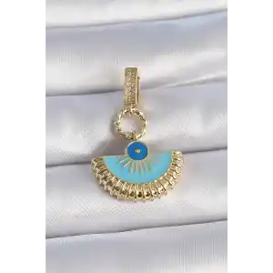 Pirinç Gold Renk Nazar Boncuklu Ajda Charm