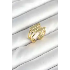 Pirinç Gold Renk Vİntage Model Kadın Yüzük