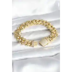 Pirinç Gold Renk VIP Exclusive Seri Gurmet Model Kadın Bileklik