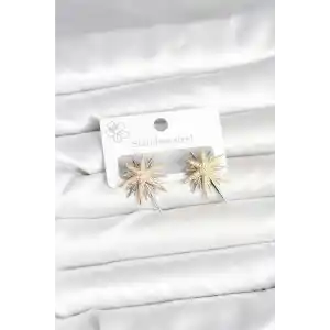 Pirinç Gümüş Renk Kutup Yıldızı Kadın Küpe