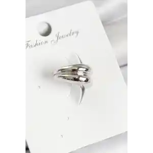 Pirinç Halka Model Gümüş Renk Sağ Kıkırdak Küpe