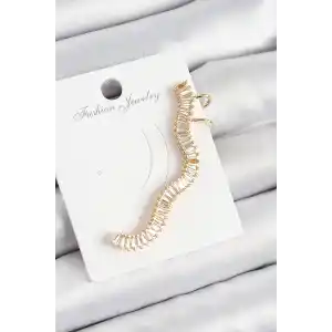 Pirinç Su Yolu Model Gold Renk Sağ Kıkırdak Küpe