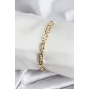 Pirinç VIP Seri Gold Renk Parçalı Model Kadın Bileklik
