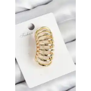 Pirinç Yay Model Gold Renk Sağ Kıkırdak Küpe