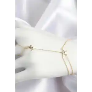 Pirinç Zirkon Taşlı Deniz Atı Ve Yıldız Model Gold Renk Şahmeran