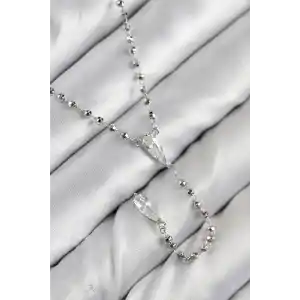 Pirinç Zirkon Taşlı Gümüş Renk Kadın Y Kolye