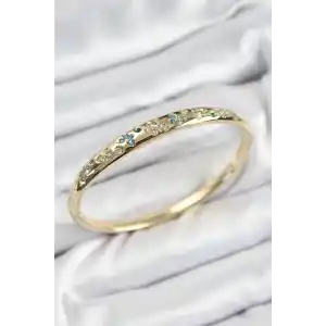 Pirinç Zirkon Taşlı Kelebek Model Gold Renk Kadın Kelepçe