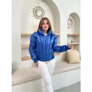 Puffer kısa mont mavi st25534