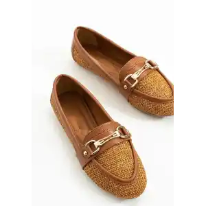 Rain Taba Cilt Babet Ayakkabı