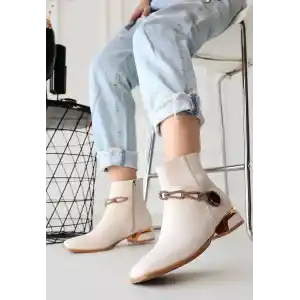 Roxani Bej Cilt Topuklu Bot