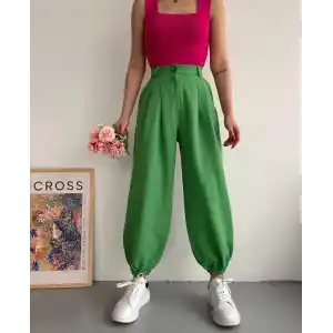 Şalvar pantolon yeşil s23202