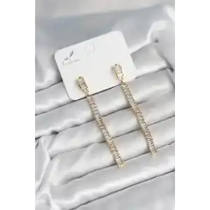 Su Yolu Baget Pirinç Kadın Küpe