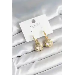 Top Yıldız Model Zirkon Taşlı Kadın Küpe