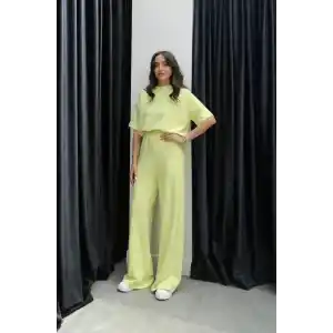 Tshirt alt üst modal takım sarı