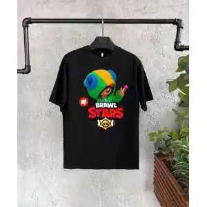 Unisex Baskılı Kısa Kol Çocuk T-Shirt - Siyah