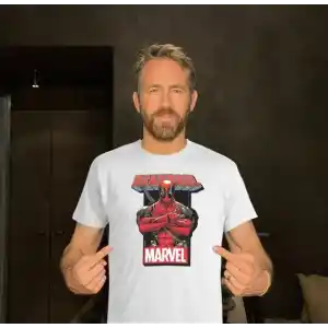 Unisex Bisiklet Yaka Baskılı Oversize T-Shirt - Beyaz