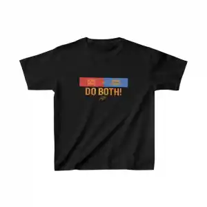 Unisex Çocuk Baskılı T-Shirt - Siyah