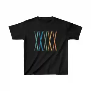 Unisex Çocuk Baskılı T-Shirt - Siyah