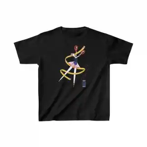 Unisex Çocuk Baskılı T-Shirt - Siyah