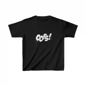 Unisex Çocuk Baskılı T-Shirt - Siyah