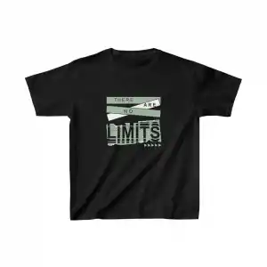 Unisex Çocuk Baskılı T-Shirt - Siyah