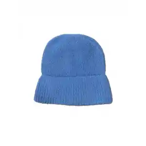 Unisex Tam Kalıp İnce Sakallı Triko Bere - Indigo