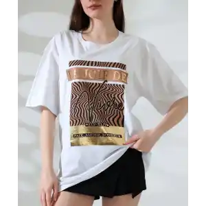 Varak çizgili Oversize tişört