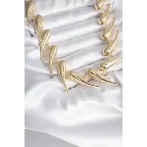 VIP Seri Özel Tasarım Gold Renk Kadın Kolye