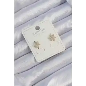 Xuping Gold Renk Zirkon Taşlı Yaprak Küpe