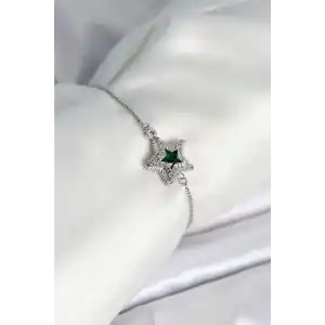 Yıldız Model Asansörlü Gümüş Renk Kadın Bileklik