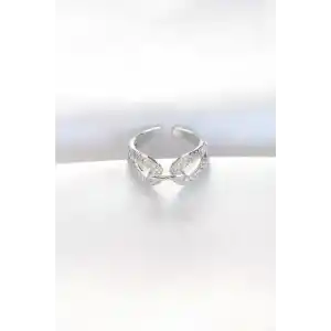 Zirkon Taşlı Silver Renk Ayarlanabilir Yüzük