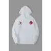 10 Kasıma Özel Üç İplik Kapüşonlu Baskılı SweatShirt - Beyaz