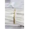 14K Gold Renk Kaplama Başak Model Zirkon Taşlı CM Kadın Bileklik