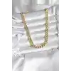 14K Gold Renk Kaplama Kalın Zincir Model CM Kadın Kolye