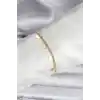 14K Gold Renk Kaplama Kalpli Model CM Kadın Bileklik