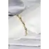 14K Gold Renk Kaplama Zincir Model CM Kadın Bileklik