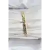 14K Gold Renk Kaplama Zirkon Kare Taşlı CM Kadın Bileklik