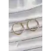 316 Çelik Gold Renk 22mm Kadın Halka Model Kadın Küpe