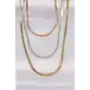 316L Çelik 3 Renkli İtalyan Zincir Çoklu Kolye